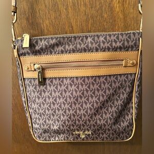 Michael Kors Tan and Brown Crossbody Bag